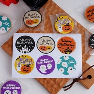 Halloween Assorted 4cm Round Party Gift Decorations Sticker 30Pcs