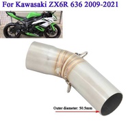 For Kawasaki Zx-6R Zx6r 636 2009 - 2021 Motorcycle Exhaust Escape Stainless Mid Link Pipe