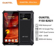 OUKITEL F150 B2021（IP68/69K/8000mAh/6GB+64GB/NFC/5.86" HD+/Octa Core/Helio G25/13MP Camera）Mobilies phone