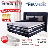 Set Springbed Therapedic Agility F Kasur Spring bed