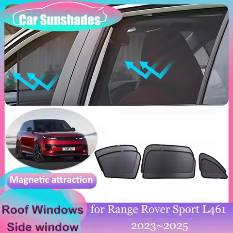 Car Magnetic Sunshades for Range Rover Sport L461 2023~2025 2024 Roof Windows Sun Visor Windshield C