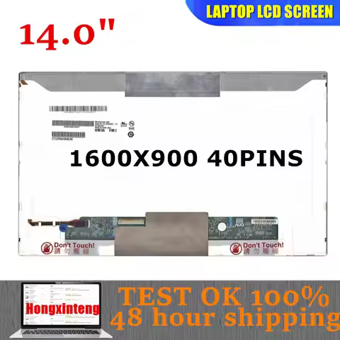 14" laptop LCD Screen B140RW01 V.0 LP140WD1 TLD1(D2,M1,C1）LTN140KT04 B140RW03 1600*900 40PINS FOR DE