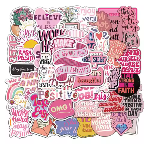50PCS Creative Memo Text English Love and Other Hand Account Stickers DIY Notebook Hand Account Adhe