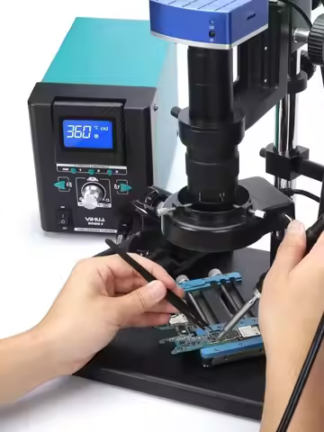 YIHUA 8509-I Micro Hot Air Gun Soldering Station with 0.5/3.5/3/2.5/2 mm Nozzle Temperture Adjustabl
