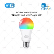 EWelink E27 E14 GU10 Smart Bulb WiFi ZigbeeDimmable Led Light Bulb RGB CW Lamp Works With Alexa Amaz