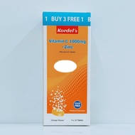 Kordel's Vitamin C 1000mg + Zinc Effervescence Tablet 10's x4 B3F1