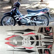 SATRIA DUMBA 2002 2003 BLACK SILVER STRIPING 120 R 120R BODY POLET