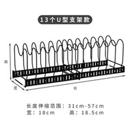 可伸縮式鍋蓋架（檯面用）無需鑽孔坐式收納架 伸縮廚房層架碗盤架 嵌入式櫥櫃