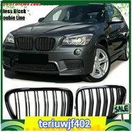 Glossy Black Front Bumper Dual Slat Front Kidney Grill Grille For-BMW X1 Series E84 SDrive XDrive 2009-2015