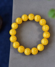 10mm天然雞油黃蜜蠟設計單圈素串手串