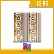 👍 Lis Dinding Plafon PVC Ukir Bunga Emas LS 95