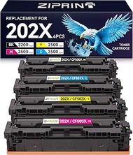 ZIPRINT Compatible Replacement for HP 202X 202A CF500X CF500A Toner Tartridge Compatible for HP Colo