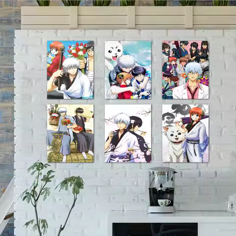 GINTAMA Anime Poster Self-adhesive Art Poster Whitepaper Prints Posters Artwork Home Decor