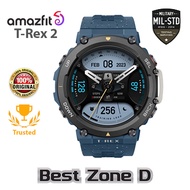 Amazfit T-Rex 2 (Ocean Blue) Smartwatch | Military-grade Toughness | 24-day Battery Life | GPS | HD AMOLED | 150+ Sports Mode | 24 Hour Health Monitoring | 10 ATM | T Rex 2 | TRex 2