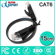 สายแลน CAT6 แบบแบน สีดำ ยาว  15cm 25cm 50cm 1m  2m  cable CAT6 Flat UTP Ethernet Network Cable RJ45 Patch LAN cable black color