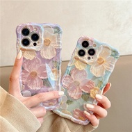 iphone 17 pro case iphone17 mini case iphone 17 casing Foreign Trade Blue Light Twist Flowers Suitab