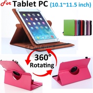 For Learning Tablet PC 10.1" 10.4 11.5 inch (Universal L*W: 26*18cm/10.3*7.3in) Android 10 11 12 13 14 Office Pad Pro Max 5G 4G PU Leather Flip Cover 360° Rotating Stand Case