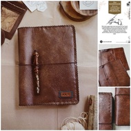 A6 A5 B5 leather Journal Cover garter lock