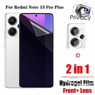 2 in 1 Redmi Note 13 Pro Plus Soft  Anti-spy Privacy Hydrogel Screen Protector For Xiaomi Redmi Note
