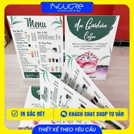 Print Menu Format, print PP Formex menu as required, 5 Li thick, Restaurant, incucre Snack Menu