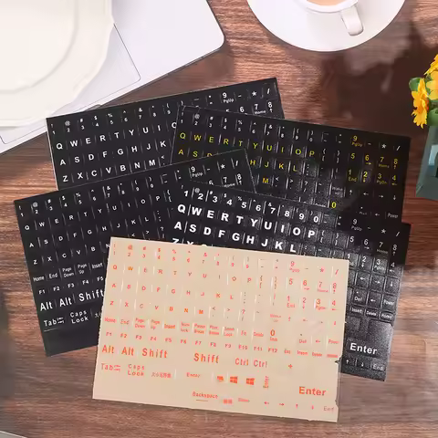 【C】120 Keys English Standard Matte Waterproof Keyboard Stickers Letter Alphabet Waterproof Keyboard