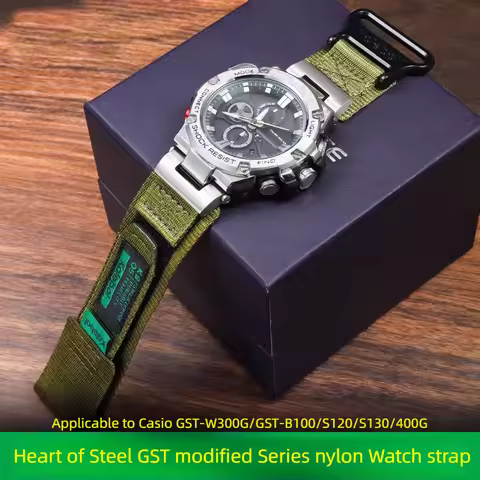 For Casio G-SHOCK Watch Strap GST-S130 S110 S120 W130L B100 W300 400G Outdoor sport Nylon Watchband 