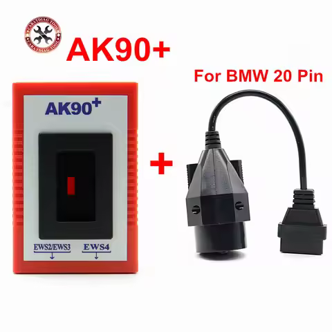 2024 Newest AK90+ Key Programmer For All B EWS + OBD2 Diagnostic Adapter For B 20Pin to OBD2 16Pin F