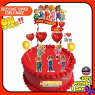 [CUSTOM NAME] Happy Birthday Cake Topper Alvin and the Chipmunks Decoration Set Party Accessories Ba
