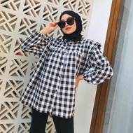 KEMEJA WOMEN'S FLANNEL SHIRT FLANNEL BLOUSE/ WOMEN'S TOP/