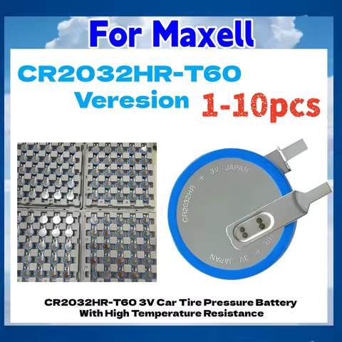 1-10PCS Battery For MAXELL CR2032HR CR2032HR-T60 3V Car Tire Pressure Battery With High Temperature 