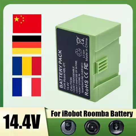 14.4V 2600mAh i7 Battery Replacement for IRobot Roomba E and I Series i7+ E5 7150 7550 i3 3150 i3+ 3