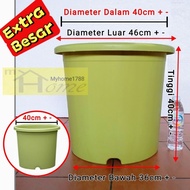 [ Extra Besar ] Plastic Pasu bunga Flower Pot Garden 46cm x 40cm [ 加大号 ] 塑料花盆