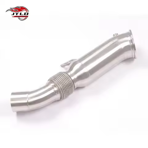 JTLD Performance 304 Stainless Steel Surface Polishing Exhaust Downpipes 114mm for BMW G30 540I F30 