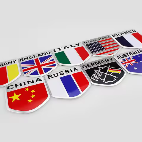 Window Decals Flags Badge Car Body Sticker Shield Styling 1 pcs Car Stickers German/UK/US/Russia/Aus