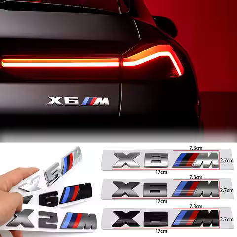 ABS M Series Number Trunk Emblem Badge Sticker For BMW M2 M4 M6 M7 X3 X5M E83 E84 F10 F30 F39 F48 G0