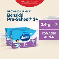 BONAKID PRE-SCHOOL 3+ Powdered Milk Drink for Children Over 3 Years Old 4.8kg [2.4kg x 2]