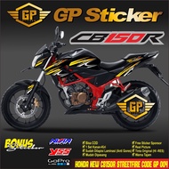 Striping Sticker Honda Cb 150r - Sticker Lis Variation Motorcycle Cb 150r - Decal Cb150r - Decal Stock Cb 150r Motif Strip Tribal Racing GP 004