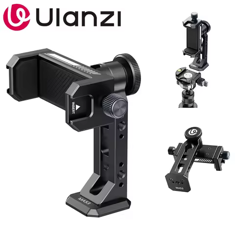 Ulanzi MA53 Uka Arca Swiss Phone Mount with Ball Head Phone Holder Tripod Mount Cold Shoe 60-95mm Cl