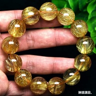 Brazilian Yellow Rutilated Quartz Rutilated Quartz Bracelet for Women Summer Couples Golden Rutilate