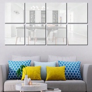 4pcs Mirror Wall Stickers, Spliceable, Full-Length Mirror, Suitable For Bedrooms, Home Gyms, Bathroo