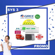 5 TICKS - GREE AIRCON (R32) MULTI-SPLIT SYSTEM 3 [GWCD21NK6 x 1 & GWC09QC x 3] + FREE 72 MONTH WARRA