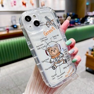 Casing OPPO A92 A52 A72 A92s A93 5G A94 5G A95 5G A74 F19s F17 Pro F19 Pro F19 Pro+ F11 F9 Pro R15 R17 Case Protective Silicone Texture anti Clear Shock Transparent Children's Case Astronaut Protection Softcase Casing