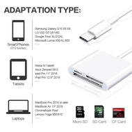 SD /MICRO SD / CF Card Reader For type c Card Reader 3in1 OTG Adapter