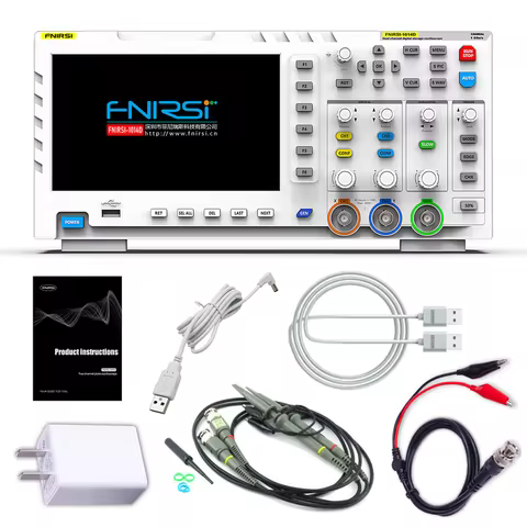 FNIRSI Portable Digital Oscilloscope Osciloscopio Digital Multimeter 100MHz*2 2 In 1 Dual Channel In