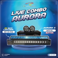 [COMBO M] AURORA JUALAN MUR MUR 4" ROUND LED SPOTLIGHT WITH RGB LIGHT AND 20" SPOTLIGHT AND RGB BAR 