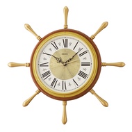 [Powermatic] Seiko QXA785BN Rei Nautical Helm Maritime Quite Sweep Hand Wall Clock QXA785B