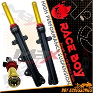 RACE BOY FRONT FORK STANDARD CUTTING GOLD BATANG EMAS TURUN LOWERD 1.5 INCH Y15 Y16 ABS LC135 4S NVX