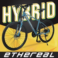🇸🇬 Ethereal Singapore Brand ⭐ Ethereal Hybrid Bicycle Full Hydraulic Front Suspension Bike ⭐ 700C 30 -Speed Hybrid MTB