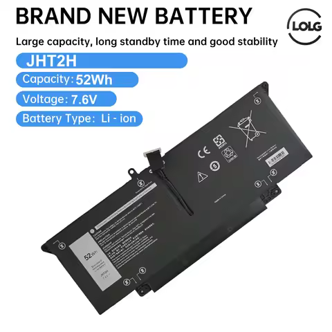 JHT2H 52WH Laptop Battery for DELL Latitude 7310 7410 Series 35J09 0YJ9RP 009YYF 07CXN6 04V5X2 0HRGY