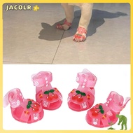 JACOLR Pet Shoes, Breathable Cool Pet Jelly Shoes,  Style Silicone Multi-Size Cat Dog Shoes Pet